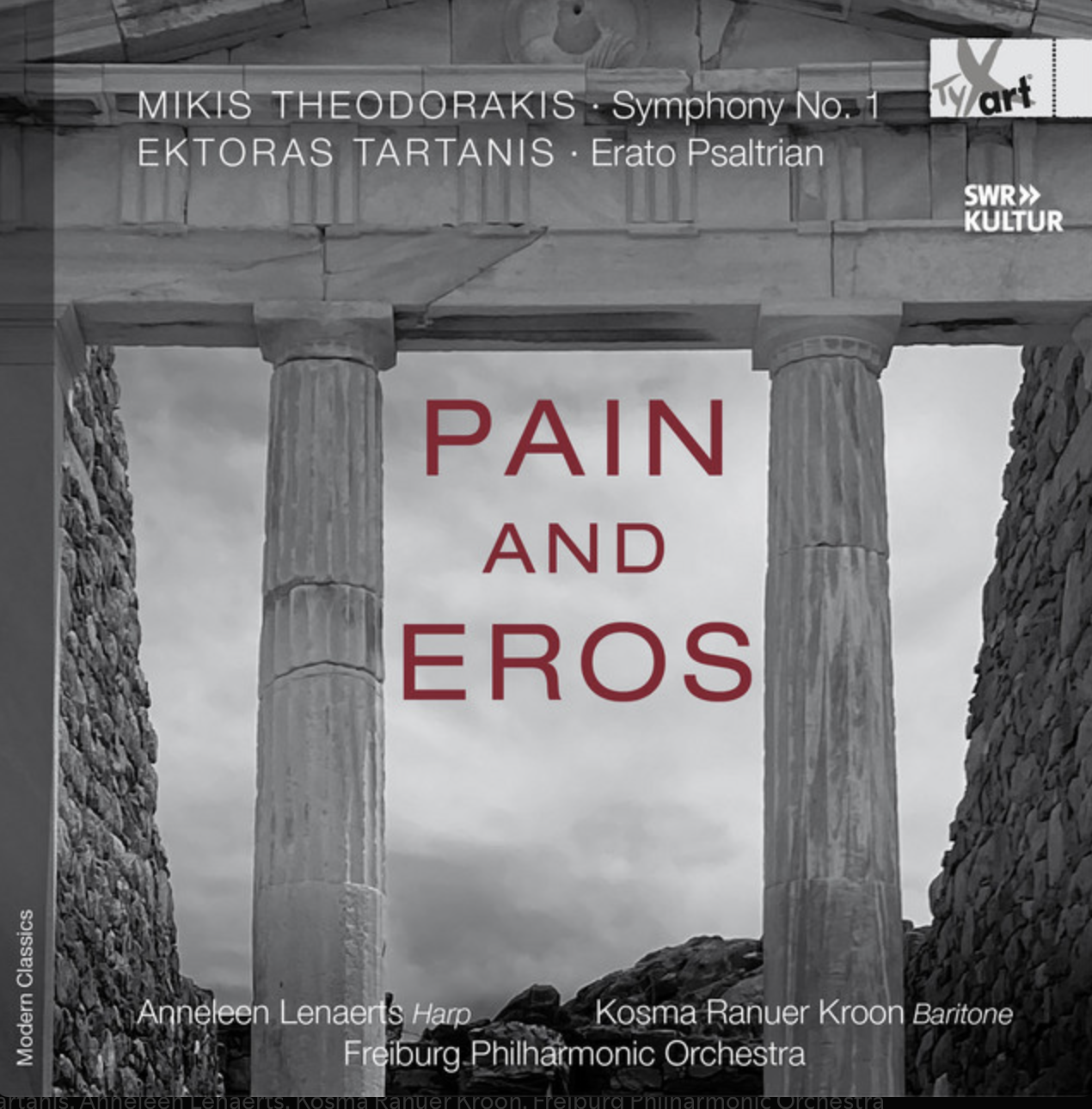 Pain and Eros album cover — Theodorakis & Tartanis